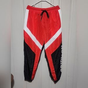 Gridiron Goldset Merch Red/Black/White Pants XL Polyester Vintage Streetwear